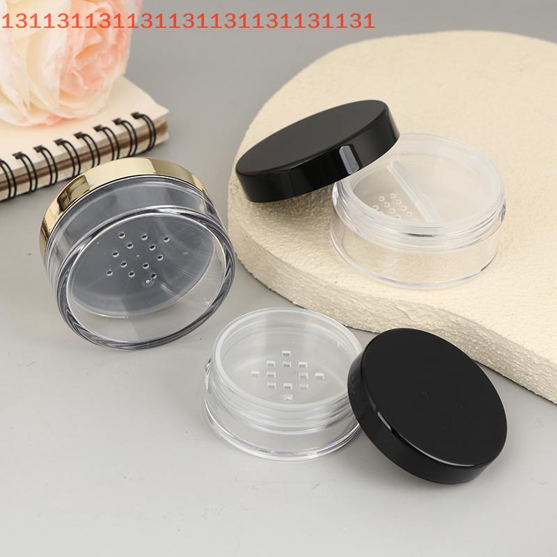 Leerer 5/10/20/30g Behälter für losen Puder mit drehbarem Siebeinsatz, Behälterdose, Plastik, Kosmetik, Make-up, Puderabfüllung, Dose, Deckel, Drehverschluss