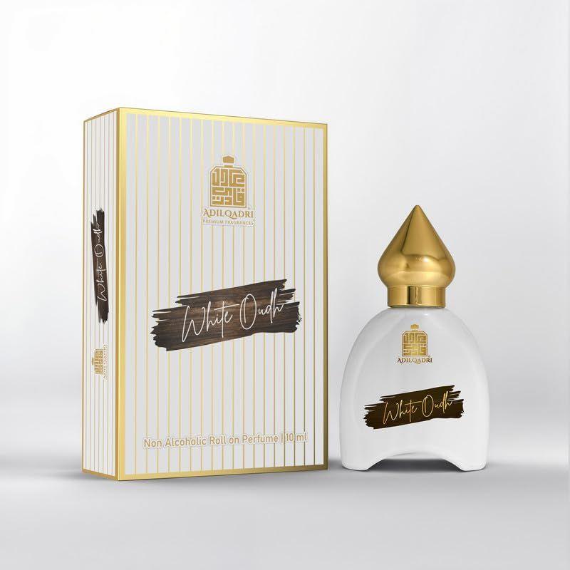 

Adilqadri White Oudh Attar for Men and Women 10ml | Strong Masculine Projection | Non-Alcoholic Roll-On | Long-Lasting Floral & Oudh Blend 10ML