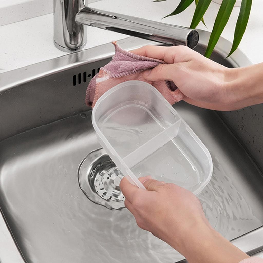 Matbeholder Lunsj Frukt Snacks Oppbevaringsboks Kjøleskap Crisper med lokk Camping Picnic Gjenbrukbar