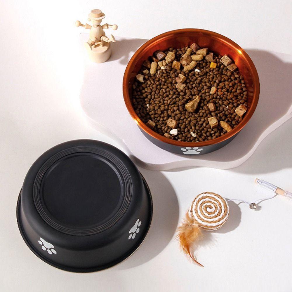 Cat Paw Dog Stainless Steel Food Bowl Large Capacity Pet Water Bowls For Cats Puppy