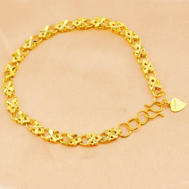 European and American Luxury High-end Four Leaf Clover Bracelet One Size(16-22CM)