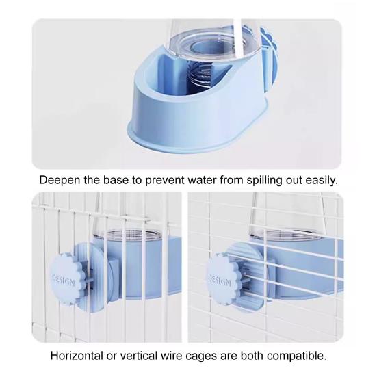 Parrot Water Feeder 125ml Bottle Automatic Water Dispenser Birdcage Water Dispenser Bird Feeder with Anti-Splash Base for Horizontal And Vertical