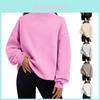 Womens Autumn Winter Cozy Fleece Hoodie With Half High Neck For Casual Daily Wear