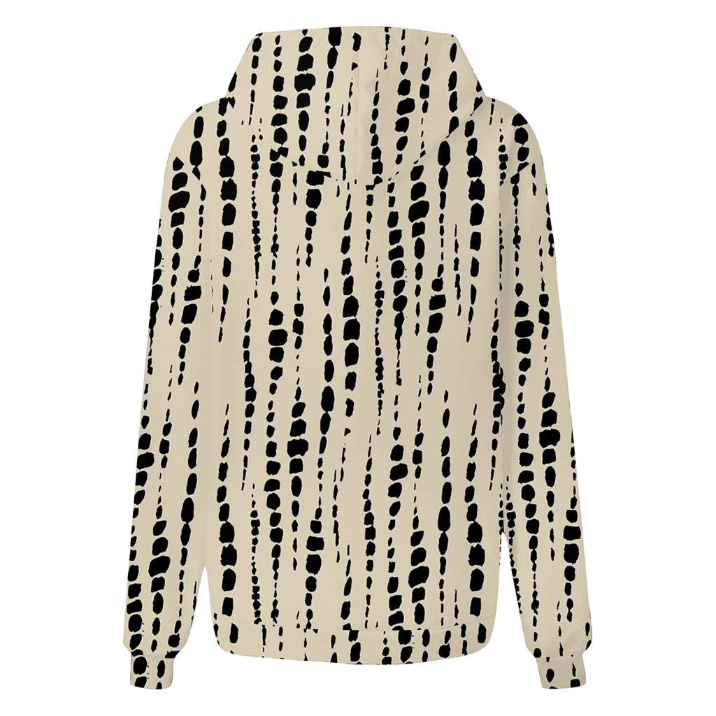 Women's Fall And Winter Printed Pullover Hooded Sweatshirt Long Sleeve Fashion Sweatshirt