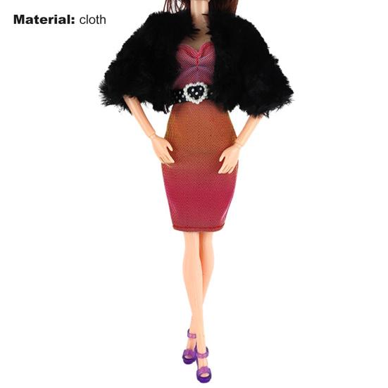 Reusable Doll Dress Costume Convenient Fabric Replaceable Girl Doll Short Dress   