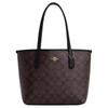 City 23 Classic Presbyopie Snap Tragetasche Tragetasche Einkaufstasche Leder Umhängetasche Mittelgroß Damen Gold mit Braun und Schwarz