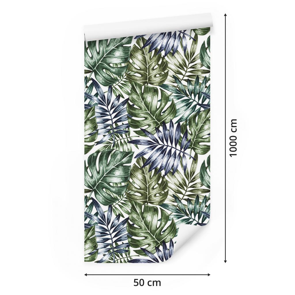 Leaves wallpaper for living room and bedroom 50x1000