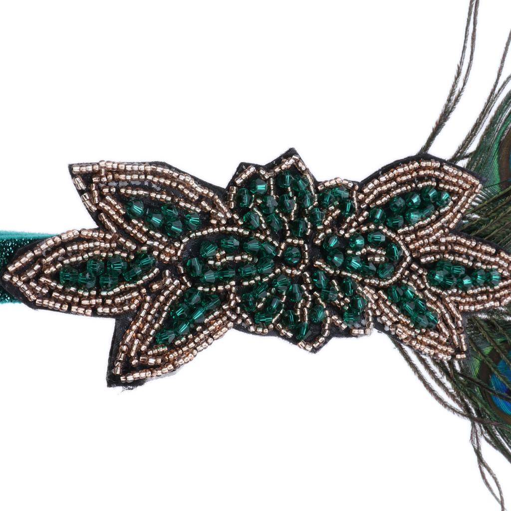 1920s Feather Hair Band Bridal Headpiece Women Headband