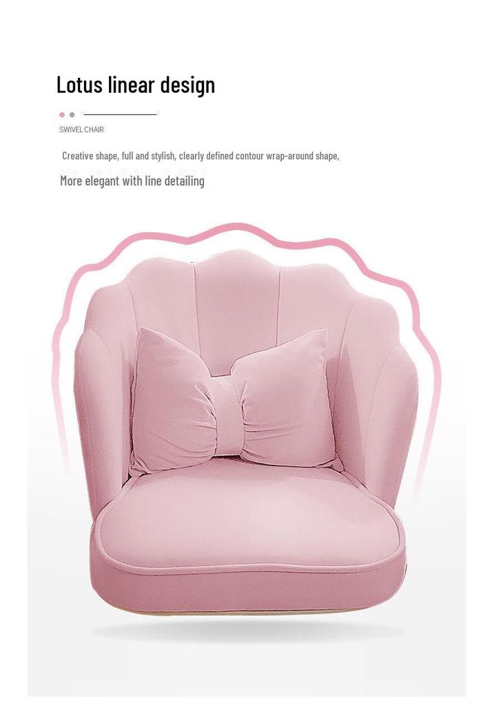 Adjustable Makeup and Office Swivel Chair with Backrest