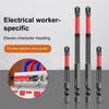 Heavy-duty Electrical Screwdriver Set Durable Impact Screwdriver Bit Set with Magnetic Slotted Heads Corrosion for Slot for Diy