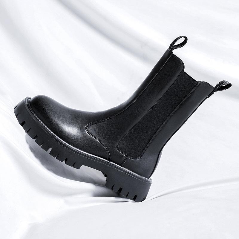 Autumn 2024 Men's Trendy Thick-Sole High-Top Chelsea Martin Boots