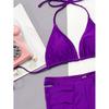 Halter Strappy Shorts Female Swimsuit High Waist Bikini Women Swimwear Two-pieces Bikini Set Bather Bathing Suit