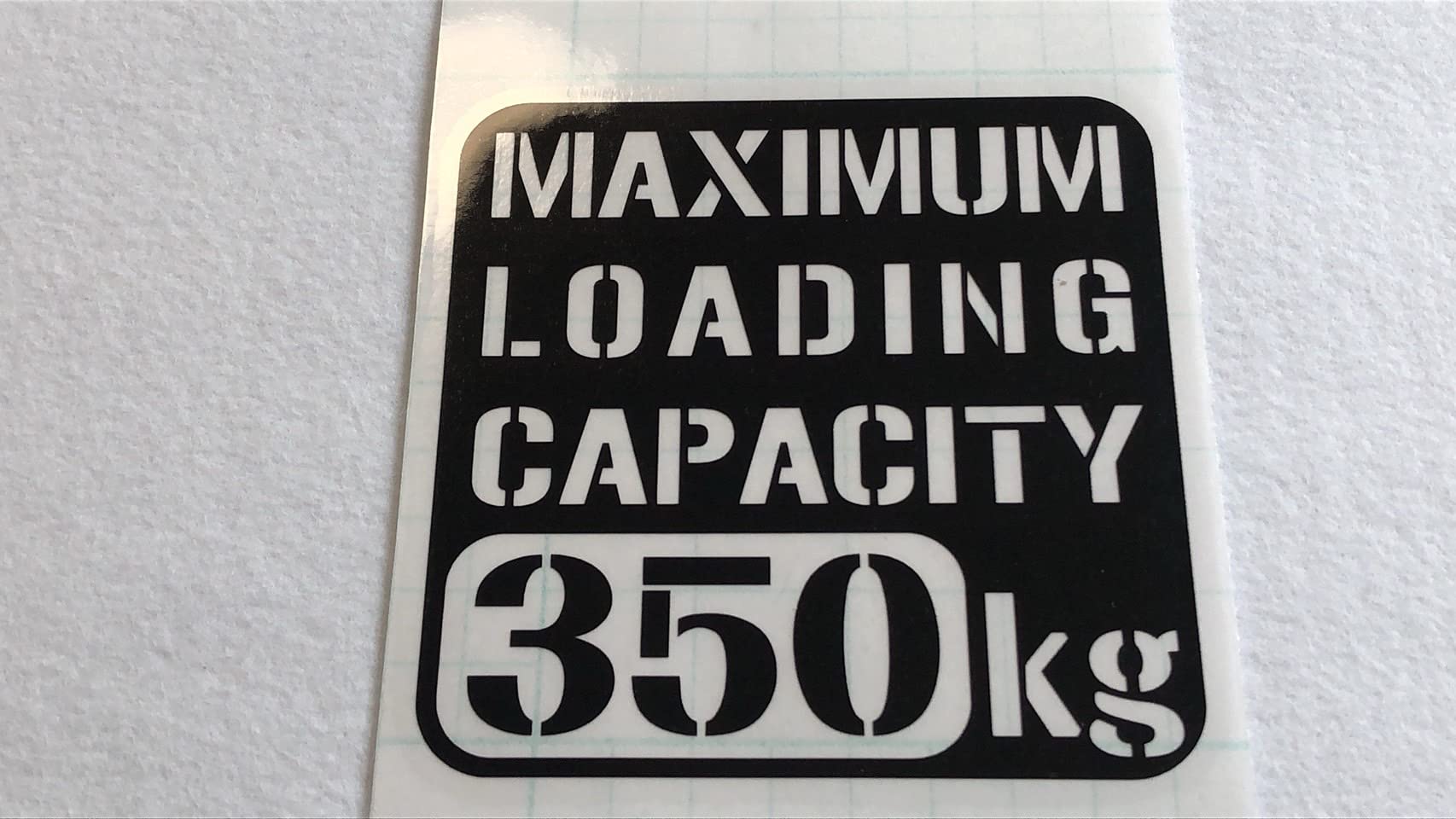 

x Maximum load capacity 350kg English stencil cutting sticker [w-020-350] [3] [Black] [10cm 10cm] чёрный