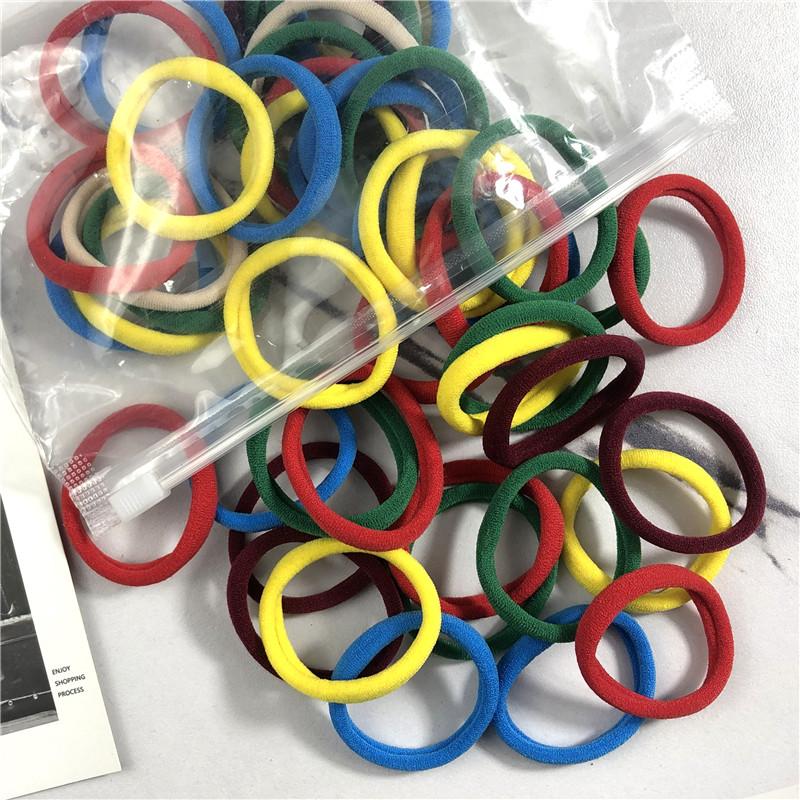 20/50 STÜCKE/Set Haargummis für Frauen Mädchen Basic Haargummis Seile 4cm Einfaches Elastisches Stirnband Haarschmuck Pferdeschwanzhalter
