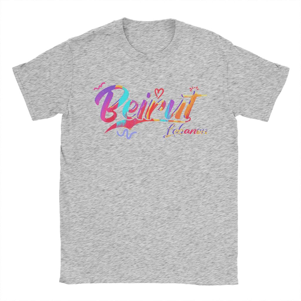 Oversized T Shirt Beirut Lebanon Pure Cotton T Shirts Novelty Tee Shirt for Unisexs Summer YK Fun Print Short Sleeve Tees