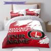 Nom personnalisé, Motif Charlton Athletic Literie Décoration de la Maison Cadeau d'Anniversaire ( 1 housse de couette + 2 taies d'oreiller, sans garnissage),produits dérivés de fans.