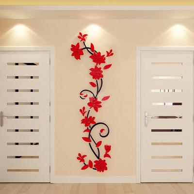 DIY 3D Acrylic Crystal Wall Stickers Living Room Bedroom TV Background Home