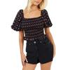 BRAVE SOUL Womens/Ladies Polka Dot Square Neck Puff Sleeve Top