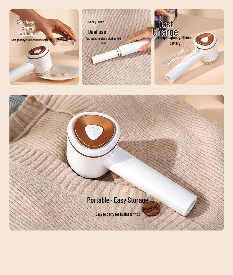 Electric Sweater Lint Remover - High-Efficiency Fabric Shaver with Integrated Charger
