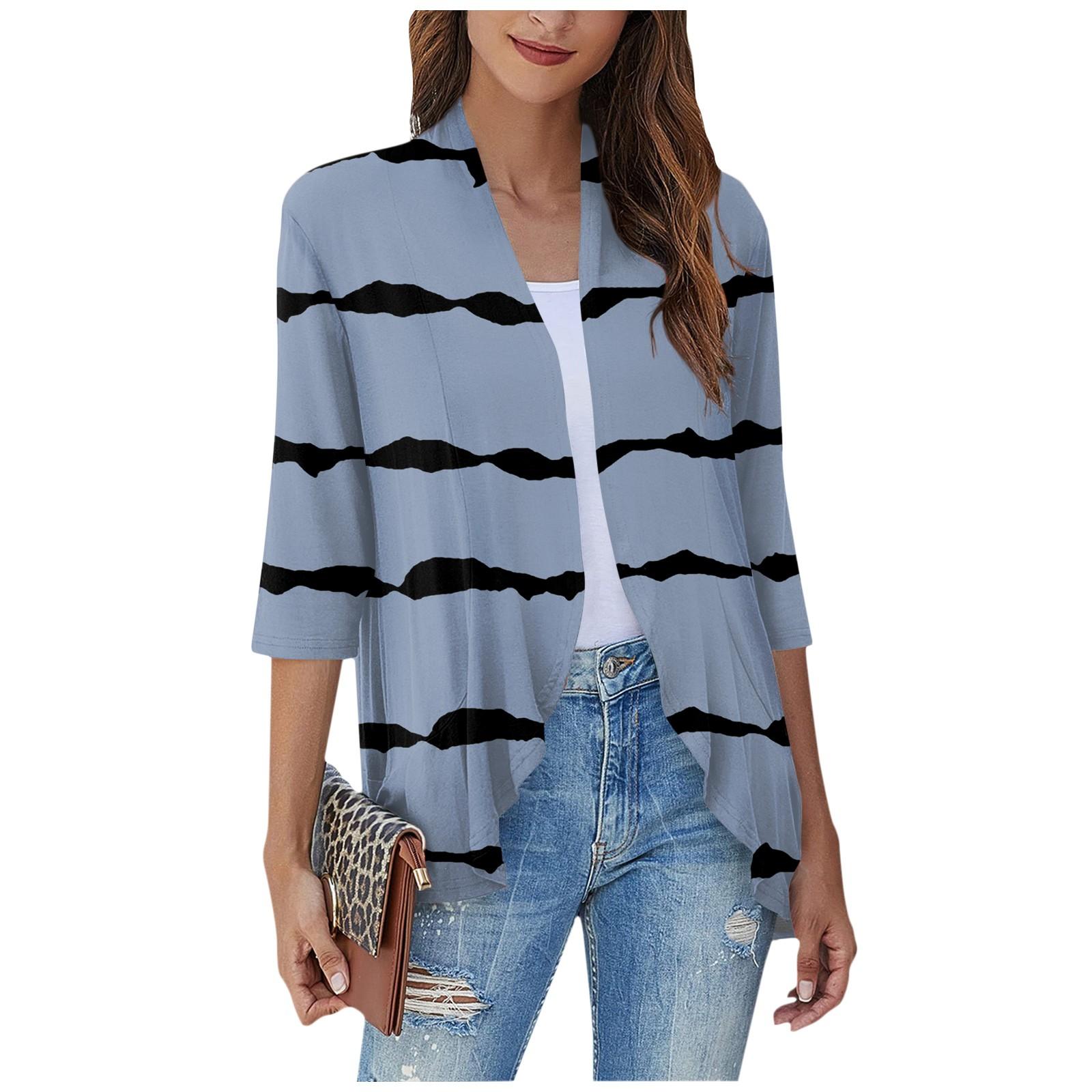 

Женская повседневная модная куртка с рукавом три четверти с цветочным принтом, мягкая драпированная куртка с рюшами