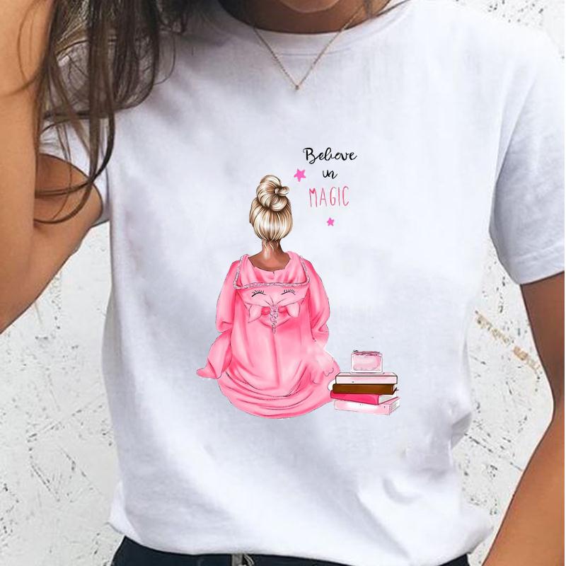 Women T-shirts Watercolor Female T Tee Cartoon Clothes 90s Trend Cute Short Sleeve Casual Shirt Fashion Top Graphic Tshirt