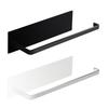 Eisen Küchenorganizer, Bohrloser Klebe-Küchenrollenhalter und Folienabroller, Wandmontiertes Regal für Schwamm, Handtuch, Utensilien