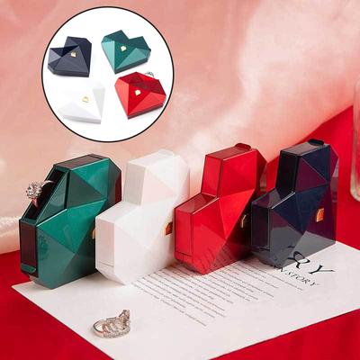 1PCS Valentine's Day Heart-shaped Diamond Ring Box Auto Pop-up Proposal Surprise Ring Box Wedding Gift Jewellery Storage Box