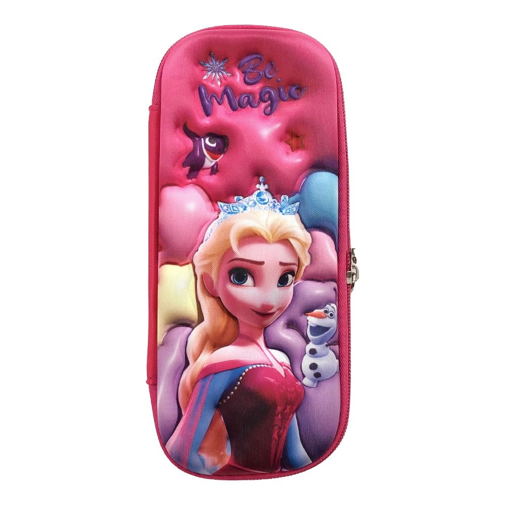RSINC 3D Print Doll Cartoon Theme Multipurpose Hardtop Pencil  Stationery Organizer for Cute School Stationery Zipper | E 3D Doll Cartoon Pencil Case