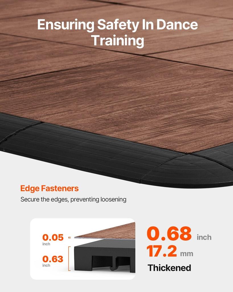 Gym Flooring Set 9 PCS Interlocking PP+PVC Puzzle Tiles