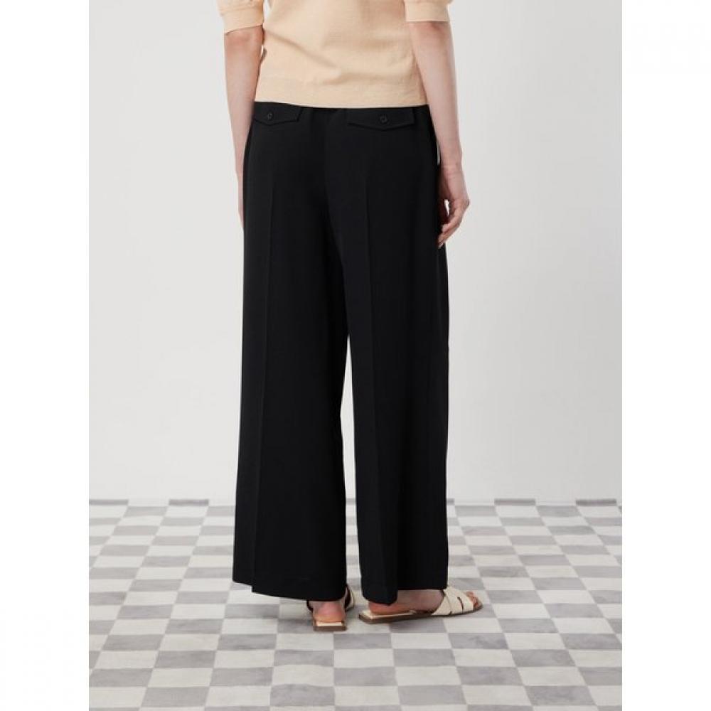 Cc Collect Linen Blend Back Banding Tuck Wide Pants C252msa043