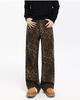 Unisex Retro-Freizeithose mit geradem Bein und Leopardenmuster