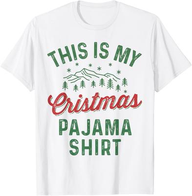 This Is My Christmas Pajama Shirt Funny Men Women PJ Xmas T-Shirt
