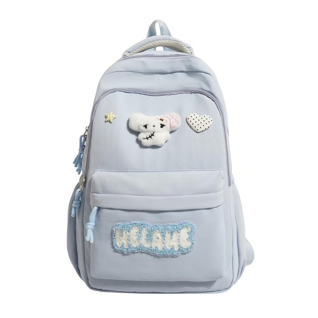 Schoolbag cute girl out shopping small backpack female high value embroidery primary and secondary school schoolbag simple casual backpack