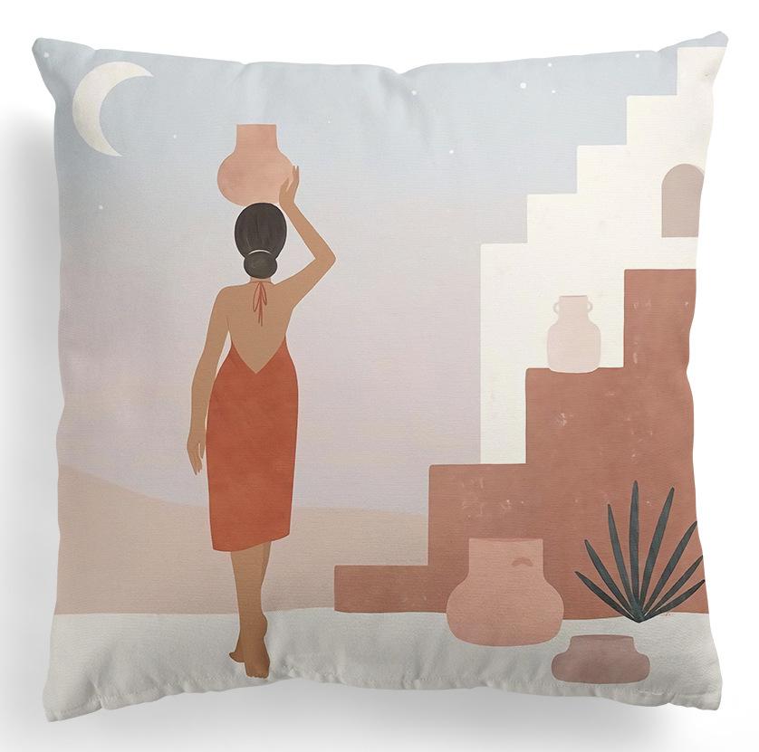 Home Kissenbezug, quadratisch, Bürodekoration, Kissenbezug, abstrakte Malerei, Druckmuster, Dekoration