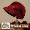 Medium-sized Elderly Hat Female Winter Thickened Wool Hat Elderly Hat Rabbit Fur Knitted Hat Temperament Mother Warm Cotton Hat