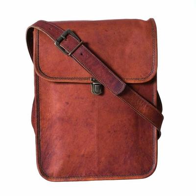 Laptop-Umhängetasche, Aktentasche, echtes, praktisches Leder, Messenger-Tasche
