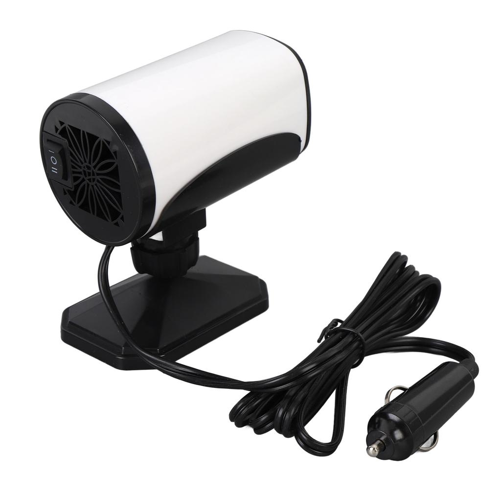 Car Heater 2 In 1 Cooling and Heating Compact Car Windshield Defroster Defogger 150W 12V White