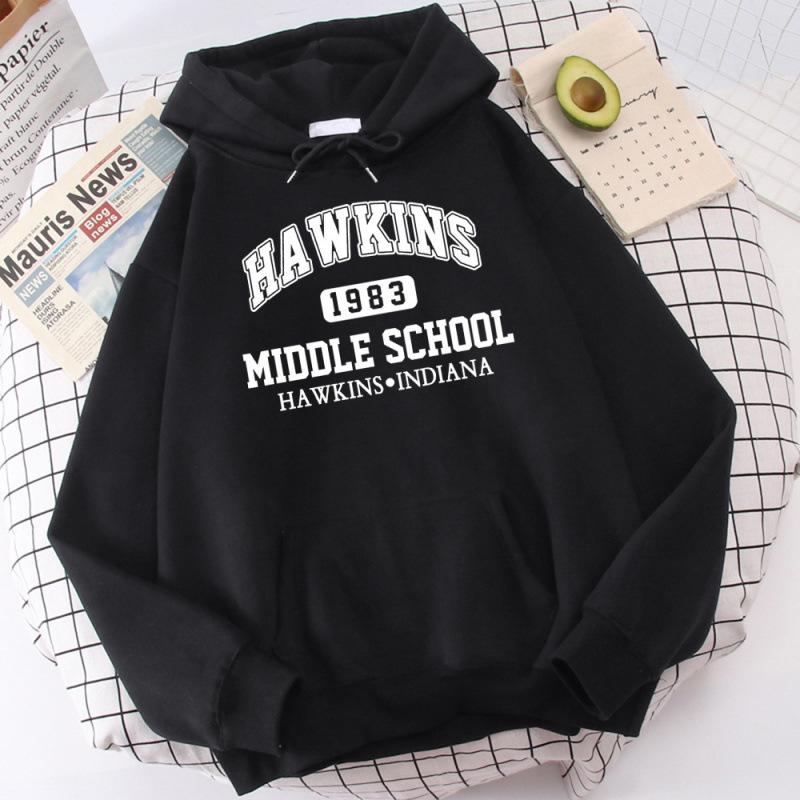 Alphabet School 1983 Printed Hoodie Autumn/Winter Sweatshirt Hip-Hop Casual Trendy Print