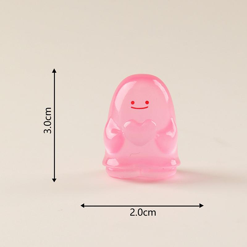 Creative Cute Mini Luminous Small Colorful Ghost Miniature Figurines Landscape Decoration Diy Home Children Accessories Gifts