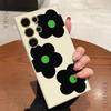 Black Flower Printed Phone Case For Samsung Galaxy Note 10 20 Lite S25 S24 S23 S22 Plus S21 S20 Ultra FE Plus 5G Anti-fall Cover