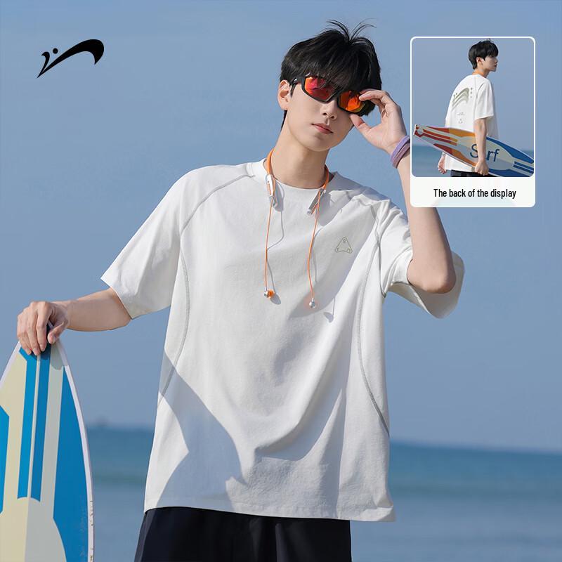 Guirenniao Men s Ice Silk Quick-Dry T-Shirt L белый