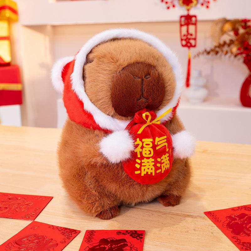 New Capybara Capybara Plush Doll Spring Festival Blessing Bag Good Luck Doll New Year Gift