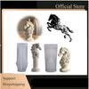 DIY Horse Totem Cylinder Candle Silicone Mold 3D Classical Running Horse Animal Aromatherapy Gypsum Cement Casting Mold Crafts