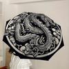 1pc Chinese Dragon Yin Yang Tattoo Design Umbrella with Plastic Handle,Suitable for All Seasons Home Travel Outdoor UmbrellaDD1062