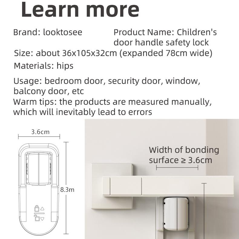 Home Universal ABS-Schutzgerät für Kinder Einfach zu installierende Anti-Öffnungs-Griffschlösser Türhebelschloss Baby-Sicherheitstürschloss