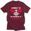Custom Connect To God The Password Is Prayer T Shirt Men Pure Cotton Tshirt Casual Tees Streetwear Tshirt