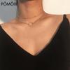 New Arrival  Fashion Modern Choker Necklace Two Layers Round Necklaces Gold Color Necklace Choker Jewelry For Women