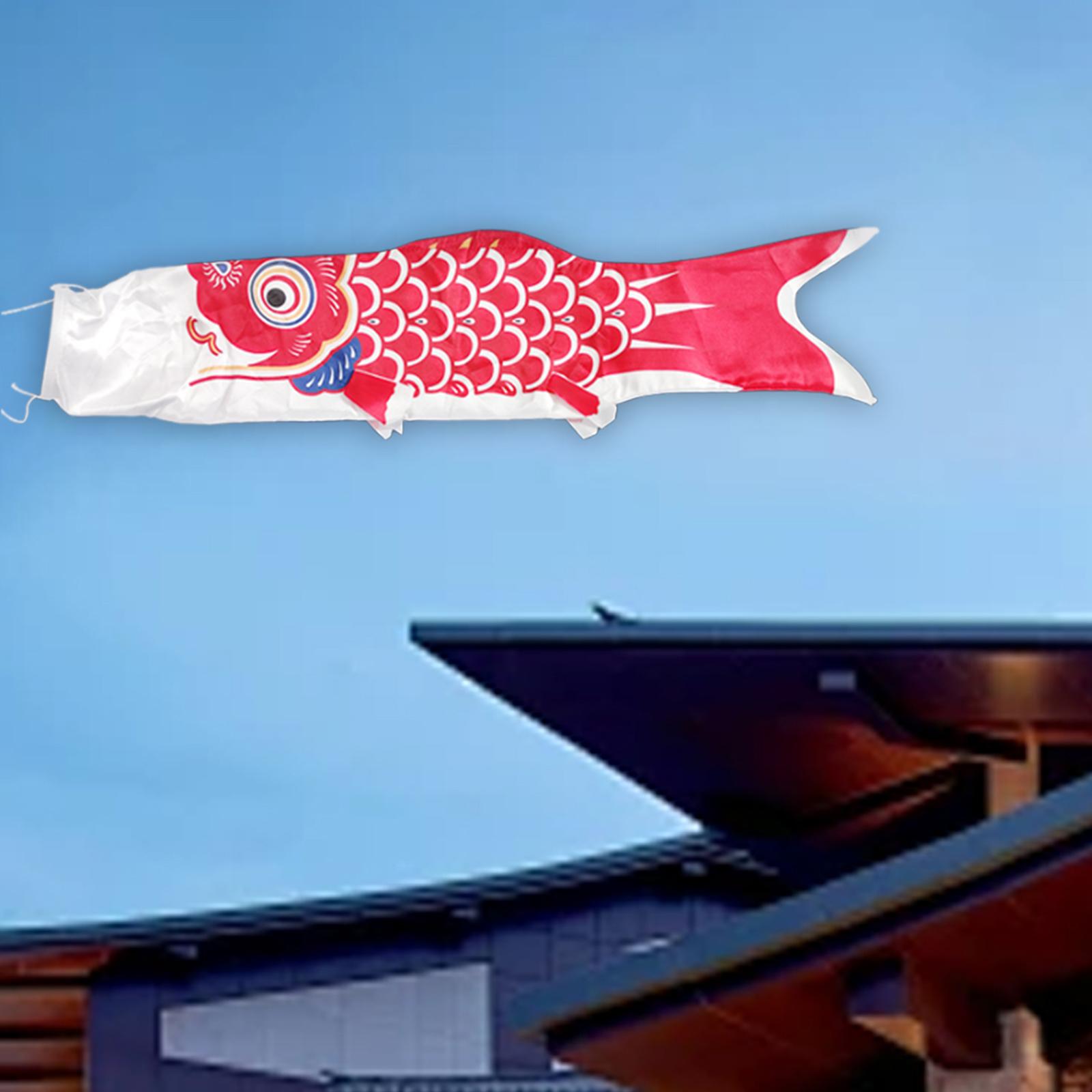 

Koinobori Flag Banner Hanging Decor Japanese Carp Windsock Fish Flag Kite for Sushi Bar Backyard Balcony Restaurant Home красный