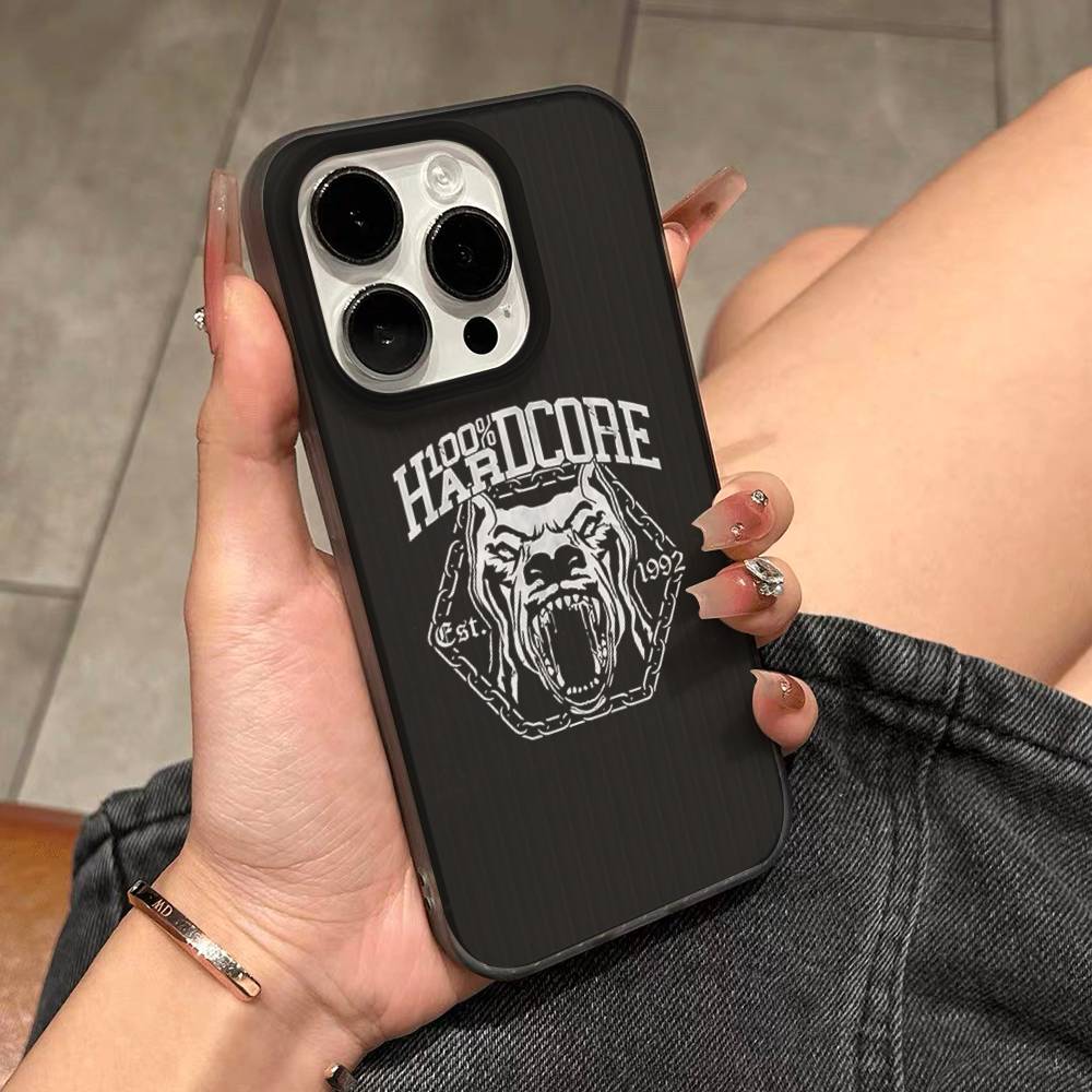 100 Hardcore Dog To The Bone Soft Corrugated Transparent Phone Case For IPhone 17 15 16 11 12 13 14 Pro Max Plus Pro