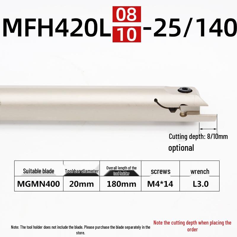 Inner Hole Face Grooving Tool Holder MFHR/L Flat 320/420/325/425 Groove Tool, Spring Steel
